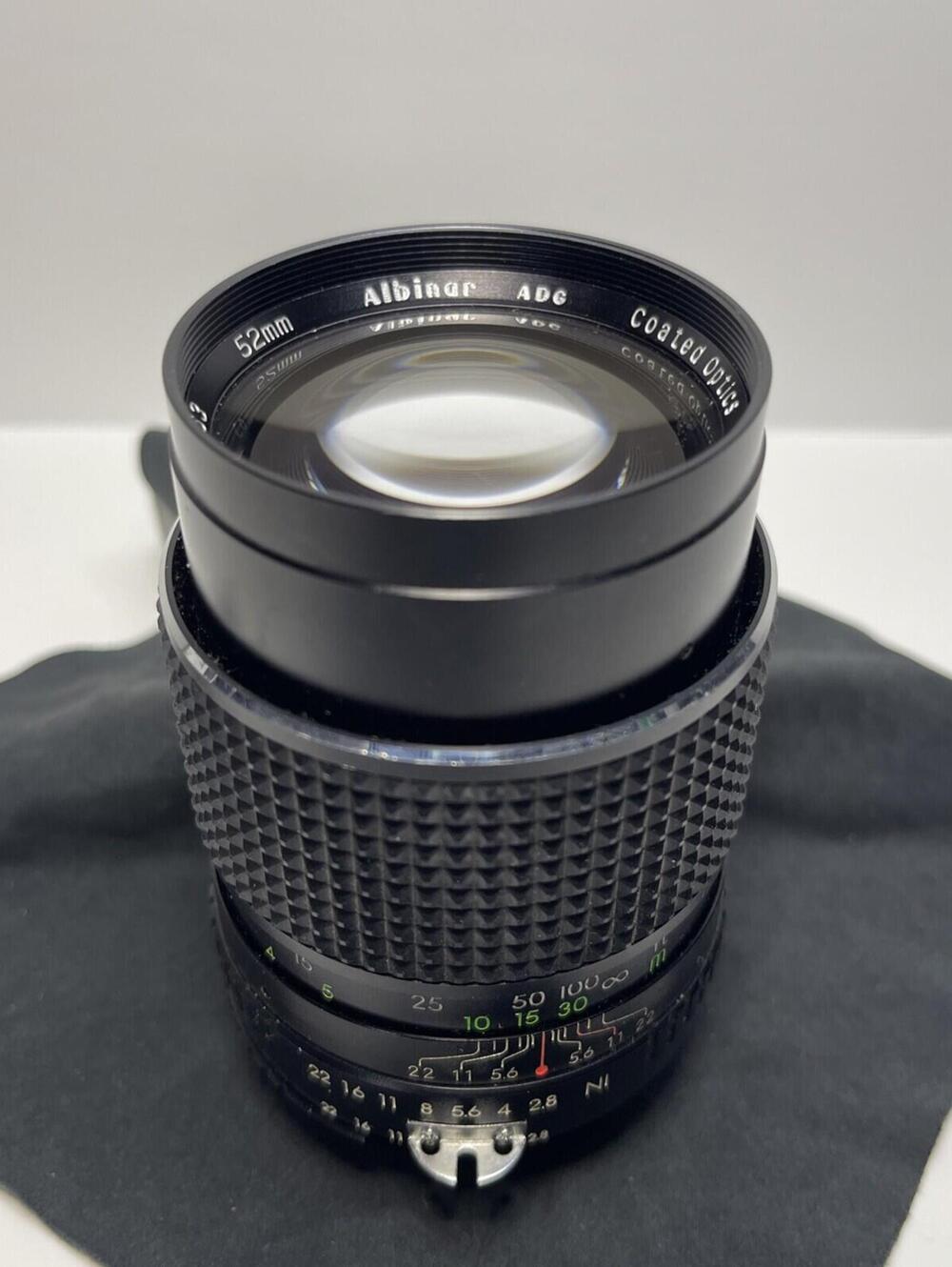 Albinar ADG Coated Optics 1:2.8 f=135mm 52mm No. 801563 Manual Lens